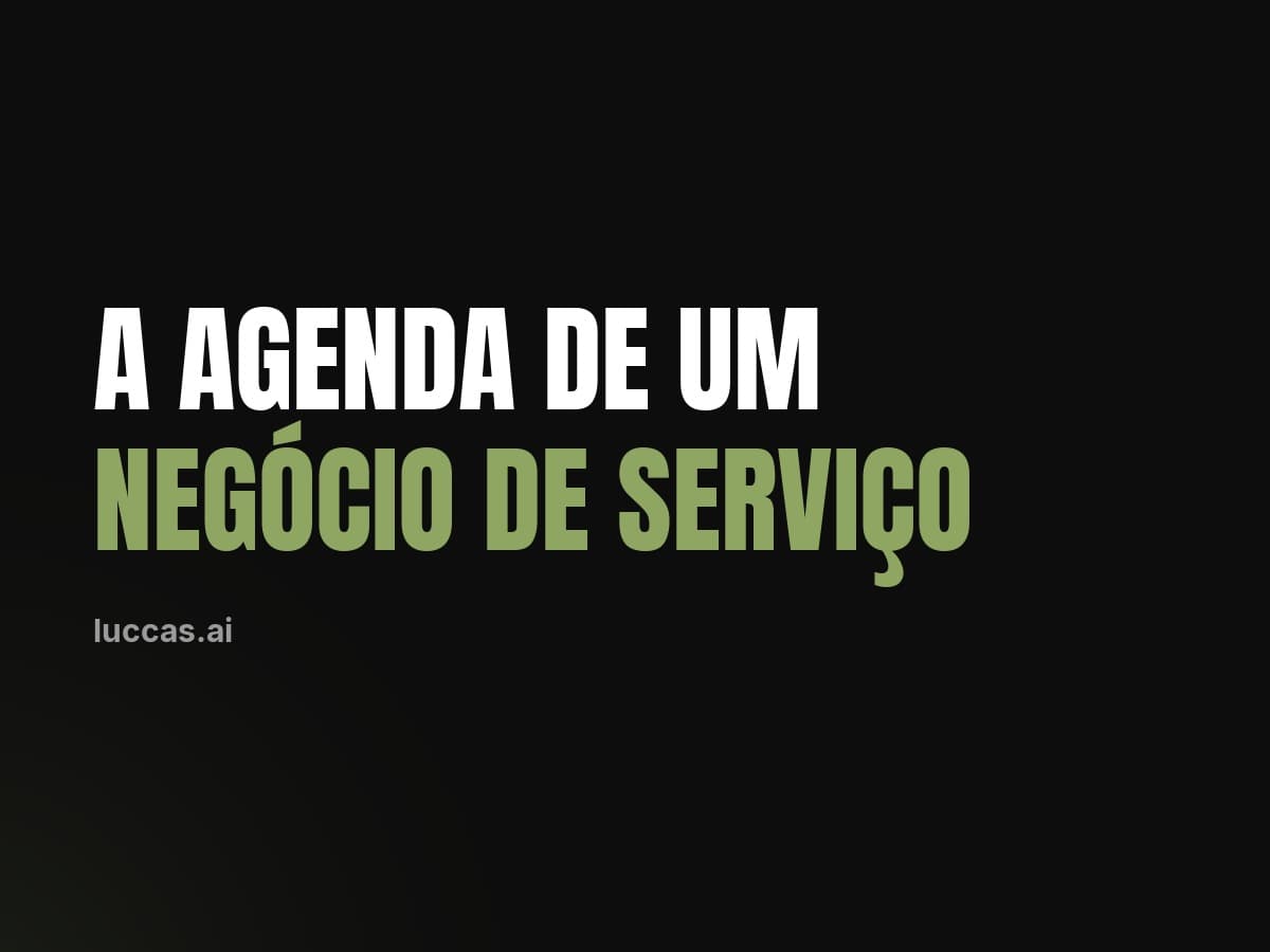 A agenda de um negócio de serviço