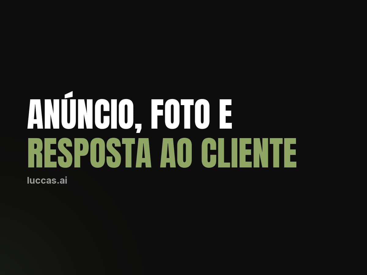 Anúncio, foto e resposta em marketplace
