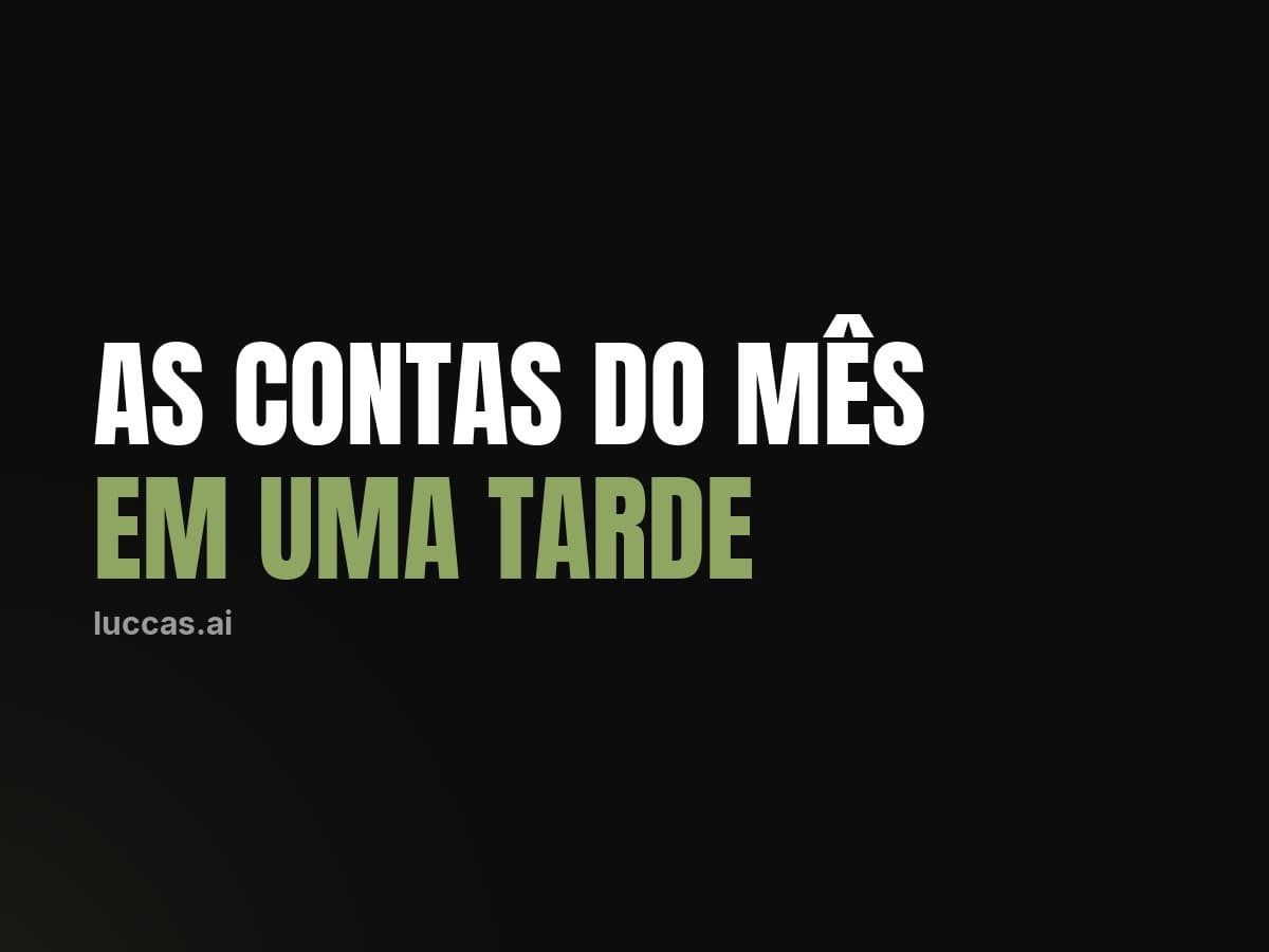As contas do mês numa planilha que a IA lê
